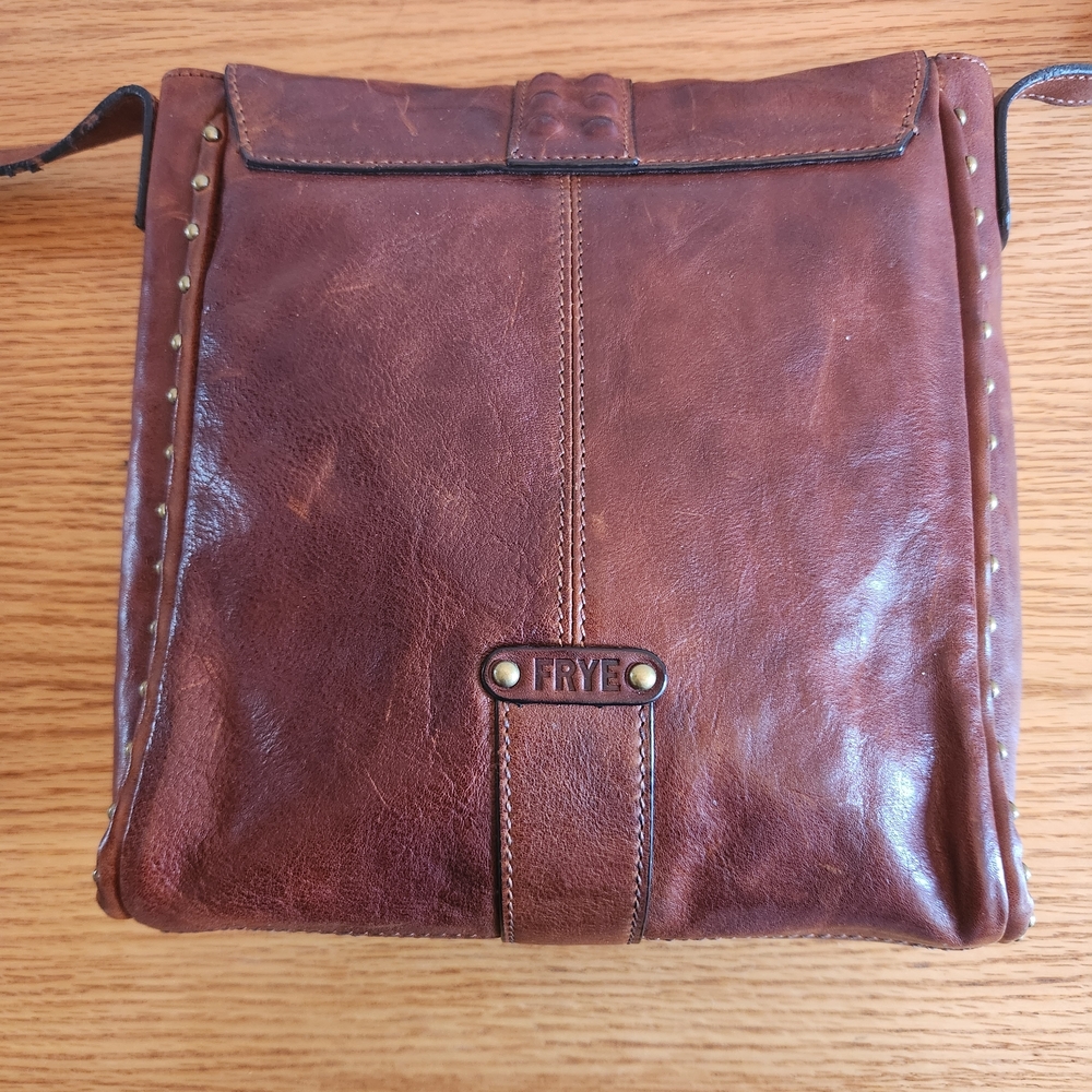 Frye Brown Leather Crossbody Shoulder Bag - Picture 3 of 16